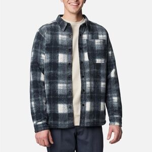 NWT Columbia Mens Steens Mountain Printed Fleece Shirt Jacket II Gray Large Tall